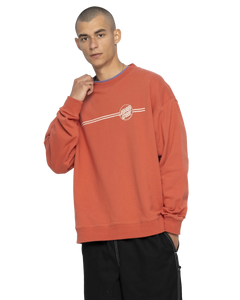 The Santa Cruz Mens Opus Dot Stripe AG Sweatshirt in Rooibos