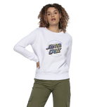 The Santa Cruz Womens Holo Moon Dot Front Sweatshirt in White