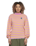 The Santa Cruz Womens Mini Hand Jumper in Pink & Orange Stripe