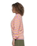 The Santa Cruz Womens Mini Hand Jumper in Pink & Orange Stripe