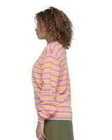 The Santa Cruz Womens Mini Hand Jumper in Pink & Orange Stripe