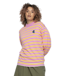 The Santa Cruz Womens Mini Hand Jumper in Pink & Orange Stripe