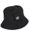 The Santa Cruz Womens Strip Cargo Bucket Hat in Wash Black