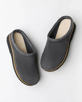 The Simple Mens Original Suede Clog in Charcoal