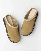 The Simple Womens Womens Original Suede Clog in Cowboy Brown