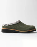 The Simple Mens Original Suede Clogs in Olive