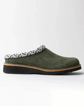 The Simple Mens Original Suede Clogs in Olive