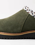 The Simple Mens Original Suede Clogs in Olive