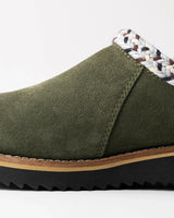 The Simple Womens Womens Original Suede Clog in Olive