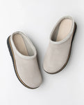 The Simple Mens Original Suede Clogs in Stone