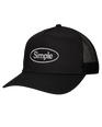 Oval Trucker Cap in Black