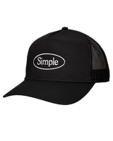 Oval Trucker Cap in Black