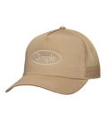 Oval Trucker Cap in Khaki