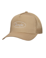 Oval Trucker Cap in Khaki