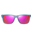 The Sinner Sunglasses Bretton Sunglasses in Matte Crystal Blue & Red Oil