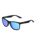 The Sinner Sunglasses Rockford Sunglasses in Matte Black & Icy Blue Oil