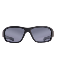 The Sinner Sunglasses Ros X Sunglasses in Black & Smoke Flash Mirror