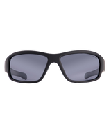 The Sinner Sunglasses Ros X Sunglasses in Black & Smoke Flash Mirror