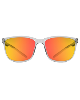 The Sinner Sunglasses Komo Sunglasses in Matte Cry Clear & Orange Oil