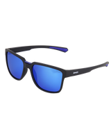 The Sinner Sunglasses Knoll Polarised Sunglasses in Matte Black & Blue Oil