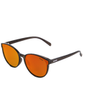 The Sinner Sunglasses Kyoto Polarised Sunglasses in Shiny Dark Brown & Orange Oil