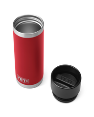 The Yeti Rambler 18oz Bottle With Hotshot Cap in Rescue Red