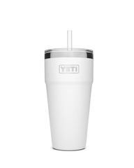 The Yeti Rambler 26oz Straw Cup in White