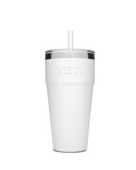 The Yeti Rambler 26oz Straw Cup in White