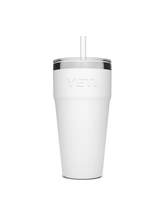 The Yeti Rambler 26oz Straw Cup in White