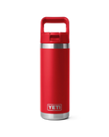 The Yeti Rambler 18oz Straw Bottle in Rescue Red