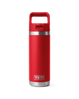 The Yeti Rambler 18oz Straw Bottle in Rescue Red