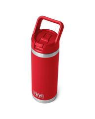 The Yeti Rambler 18oz Straw Bottle in Rescue Red