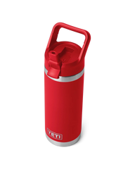 The Yeti Rambler 18oz Straw Bottle in Rescue Red