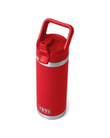 The Yeti Rambler 18oz Straw Bottle in Rescue Red