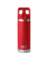 The Yeti Rambler 18oz Straw Bottle in Rescue Red