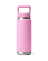 The Yeti Rambler 26oz Bottle with Straw Cap in Power Pink