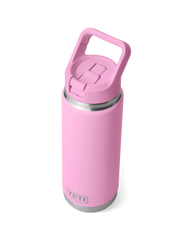 The Yeti Rambler 26oz Bottle with Straw Cap in Power Pink
