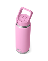 The Yeti Rambler 26oz Bottle with Straw Cap in Power Pink