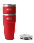 The Yeti Rambler 30oz Stackable Cup in Rescue Red