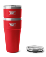 The Yeti Rambler 30oz Stackable Cup in Rescue Red