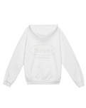 Oval Midweight Hoodie in White