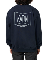 The Katin Mens Grubby Crew Sweatshirt in Polar Navy