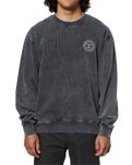 The Katin Mens Scortch Crew Sweatshirt in Black Sand Wash