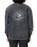 The Katin Mens Scortch Crew Sweatshirt in Black Sand Wash
