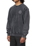 The Katin Mens Scortch Crew Sweatshirt in Black Sand Wash