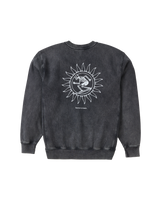 The Katin Mens Scortch Crew Sweatshirt in Black Sand Wash