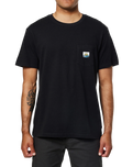 The Katin Mens Glance Pocket T-Shirt in Black Wash