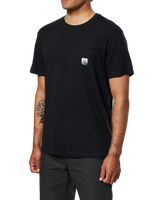 The Katin Mens Glance Pocket T-Shirt in Black Wash