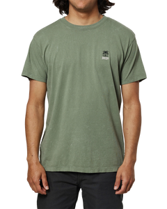 The Katin Mens K-Palm Emb T-Shirt in Olive Sand Wash