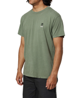 The Katin Mens K-Palm Emb T-Shirt in Olive Sand Wash